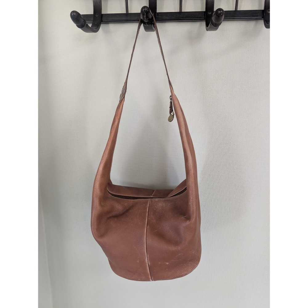 Vintage Furla Leather Bag 90s Y2K Hobo Minimalist Bucket Slouch Shoulder Purse